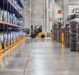 forklift in aisle