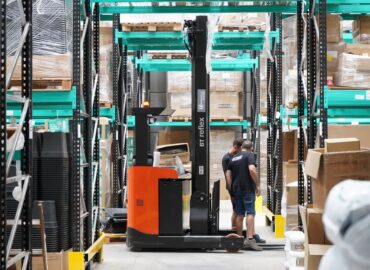 warehouse forklift aisle